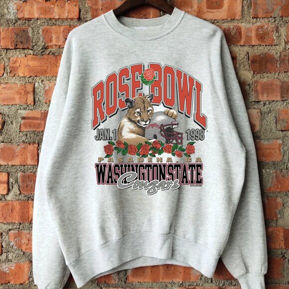 Washington State Cougars Sweatshirt Wazzu WSU Cougars Football Shirt Tee - Picture 1 of 2